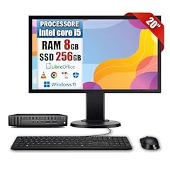 Betazon Postazione Completa • Pc MINI Desktop i5 • Ram 8Gb SSD 256Gb • Monitor 20" HD • Win 11 e Libre Office • Compreso di Monitor, Mouse e Tastiera (Ricondizionato)