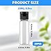 30PCS 15ml 0.51oz Empty Reusable Clear Plastic Sample Bottle With Black Flip Cap Travel Vial Jar Pot Container For Cosmetic Case Emollient Water Liquid Shower Gel Face Cream Emulsion Hand Lotion