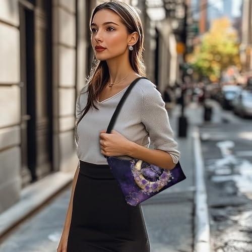 Image of Handbag for Women Leather Underam Shoulder Bag with Zipper Fashion Work Purse Waterproof Travel Wallet