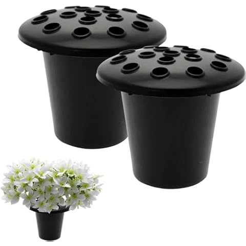 Caliko Grave Flower Pots with Lids Cover