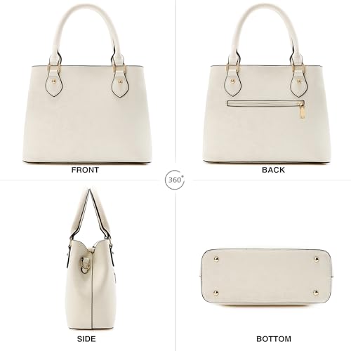 Image of CHICAROUSAL Purses and Handbags for Women Leather Crossbody Bags Women's Tote Shoulder Bag (CC Pearlescent Beige)