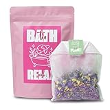 Bath Tea Bags for Tub - Relax Lavender Herbal Soak - Epsom Salt Aromatherapy for Stress Relief and Sleep - Calming Spa Relaxation Soak - PlanetBath 6.35 oz