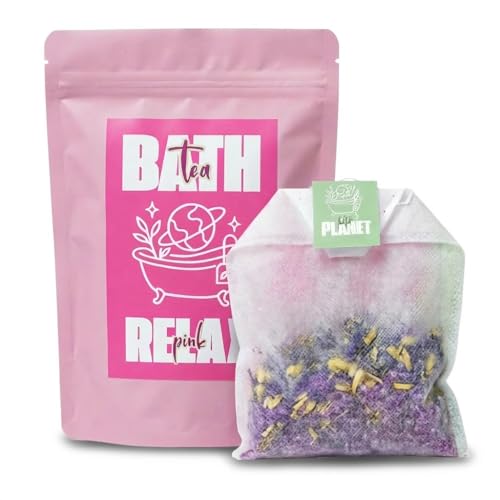 Bath Tea Bags for Tub - Relax Lavender Herbal Soak - Epsom Salt Aromatherapy for Stress Relief and Sleep - Calming Spa Relaxation Soak - PlanetBath 6.35 oz