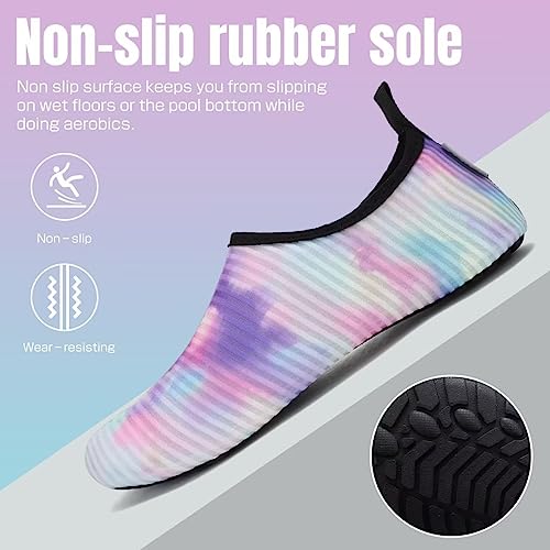 Image of YALOX Water Shoes Women's Men's Outdoor Beach Swimming Aqua Socks Quick-Dry Barefoot Shoes Surfing Yoga Pool Exercise