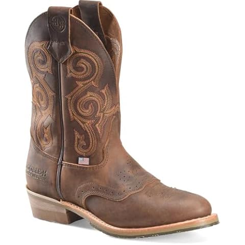 Double-H Boots Men's Rockdale 11 Inch EH SR Bulldog 10 2E US Dark Brown Cover