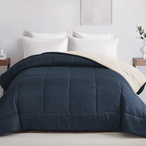 Miniatura 2 de Whale Flotilla Edredón 220 X 240 Cm, 300 G M , Microfibra Suave, Transpirable, Para Cama 135 150, Edredón Acolchado Para 4 Estaciones, Azul Marino Beige
