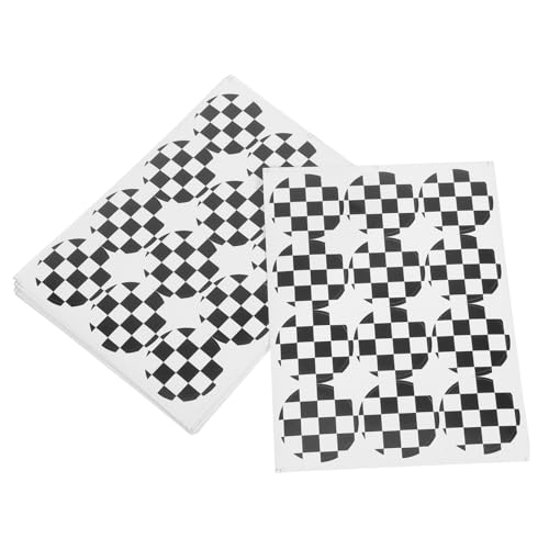 Yardenfun 20個レースカー パーティー用 チェッカーデ 装飾 封 用ラベル レー