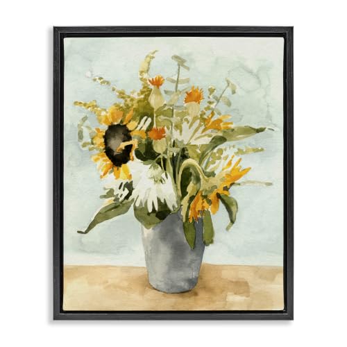 Sunflower Bouquet Country Florals, 24 x 30 Inch Canvas in Floater Frame