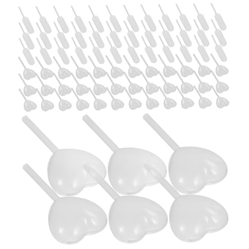 PLAFOPE 4ml�e�ʂ�PP���n�[�g�^����ђ����`�X�|�C�g�s�y�b�g100���� �P�[�L��C�`�S�p�̊ȒP����\�ȉt�̌v�ʃX�|�C�g �~�j�P�[�L��A�C�X�N���[���̃f�R���[�V�����ɍœK