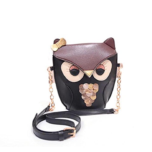Chianrliu Hibou Mignon Impression Sacoche Messenger Sac à Main Croix Corps Sac à Main
