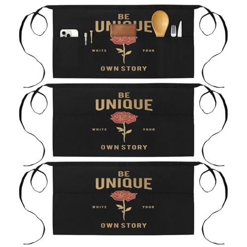 Tablier court de cuisine à 3 poches pour optimiser votre service en bistrot