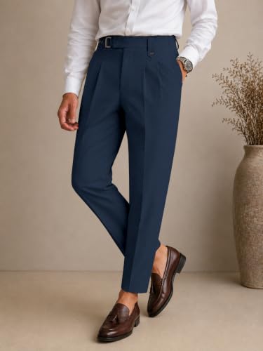 Image of TAGDO Men's Solid Colour Pant with Pocket || Casual Trosuer || Formal Trouser || Formal Slim Fit Pleated Pants for Men (2049)