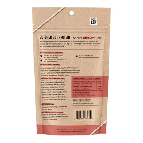 Vital Essentials Freeze Dried Raw Single Ingredient Dog Treats (Chicken Breast)