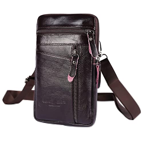 Bolsa de Ombro de Couro Masculina | Sling Casual Impermeável ao Ar Livre para Homens | Bolsa multius