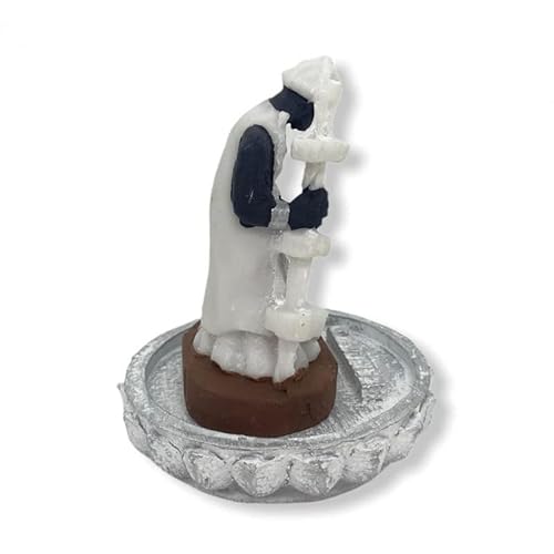 Incensário Oxalá Branco 3 Varetas 12cm em Resina