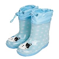 ENEN Rain Boots for Kids Girls and Boy, Rain Boots Toddler 1-9yrs Unisex Children Wellies Waterproof Non-Slip Rubber Gripped Sole for Spring Summer, School, Outdoors