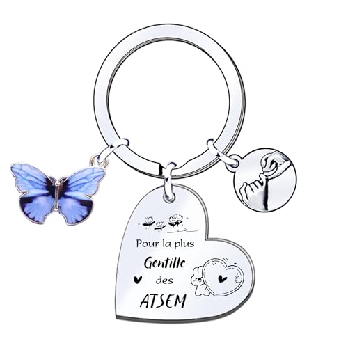 FGHJK Cadeau Merci pour Atsem, Nounou et Assistante Maternelle - Idée Fin d'Année Creche - Remerciement Drole pour Noel