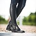 HORZE Desta Adult Synthetic Leather Zip-Up Half Chaps for English Riding - Black - L