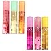 Minkissy 6Pcs Lip Gloss Obst Geschmack Feuchtigkeitsspendende Lippenstifte Transparent Lippe Praller Lip Enhancer für Fuller Hydratisiert Schönheit Lippen
