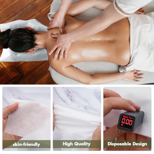Tvvcalk 200 Stück Einweg Nasenschlitztücher für Massageliegen, Gesichtsauflagen für Massageliege, Einweg Nasenschlitztücher aus Vliesstoff, 35 * 30cm