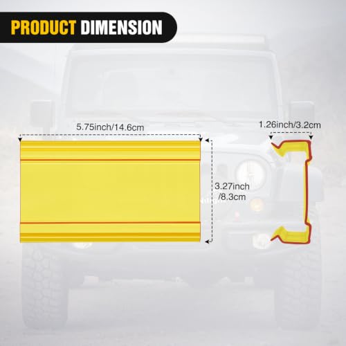 Image of Nilight 7.5 Inch 36 W Spot LED Light Bar Yellow Cover