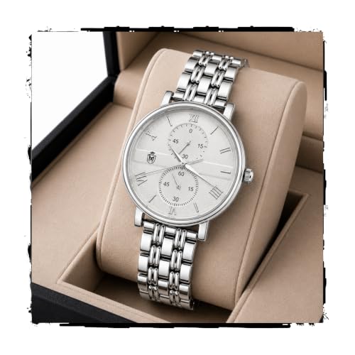 Image of MOOVER Women's Analog Quartz Watch with Stainless Steel Strap