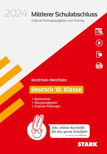 STARK Original-Prüfungen und Training - Mittlerer Schulabschluss 2024 - Deutsch - NRW - inkl. Online-Nachhilfe (Abschlussprüfungen)