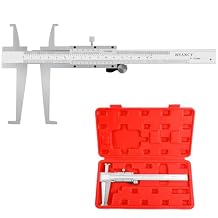 Inside Groove Vernier Caliper with Upper Jaw and 3" Lower Jaw, Inside Diameter Measuring Tools 9-150mm/6 Inch Range,0.01mm/ 0.005" Resolution,Imperial/Metric, Carbon Steel 6 Inch/ 150mm