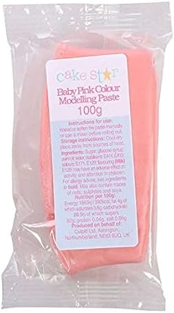 Cake Star Colour Edible Modelling Pastes- Sugar Paste for Figure Models- Flowers- Floral Gums- & Other Cake Decorations- Sets Hard- Smooth Finish - Black 100g, (Pack of 1)