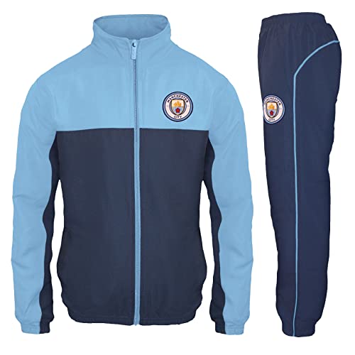 Manchester City FC officiel - Lot veste et pantalon de survêtement thème football - homme - Bleu - XXL