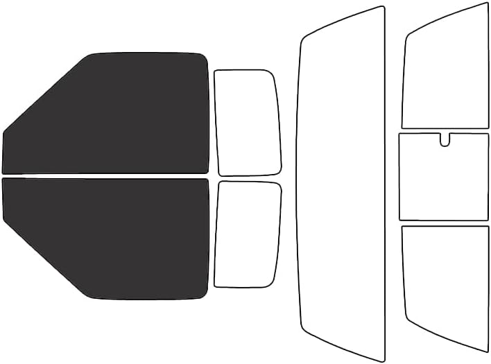 Rvinyl Window Tint Kit Compatible with Chevrolet S-10 1994-2003 2 Door - Black 20% - Single Ply No Bubble Film - Do it Yourself Vehicle Front Precut Kit