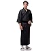 Produktbild PRINCESS OF ASIA Exklusiver & hochwertiger japanischer Herren Samurai Yukata Kimono mit Nadelstreifen M L XL (DE/NL/SE/PL, Alphanumerisch, Einheitsgröße, Regular, Regular, Schwarz)