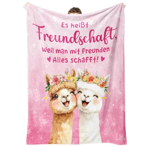 Juratar Sinnvolles Beste Freundin Geschenke, Freundschaft Geschenk – Lustige Decke Geschenk Freundin Geburtstag, Weihnachten, Abschluss, Aufmunterung oder als Seelenschwester Geschenke 157 × 132 cm