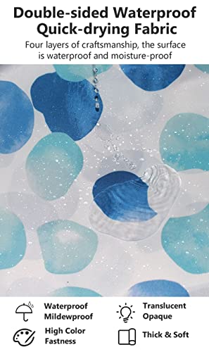 Bishilin Shower Curtain 200cm Drop, Bathroom Curtains Polyester Mould & Mildew Resistant 200x200cm (78.7x78.7) - Image 3