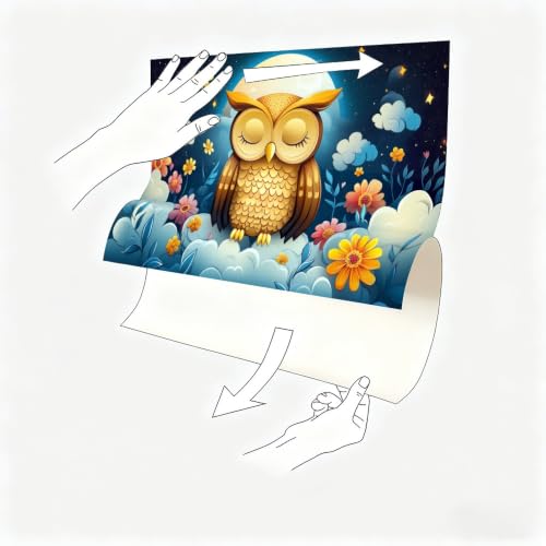 Adhesivo decorativo de pared autoadhesivo con margaritas y búhos 120x80 cm en vinilo resistente 6