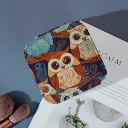 Boîte à bijoux en cuir synthétique robuste avec rangements colliers - 7