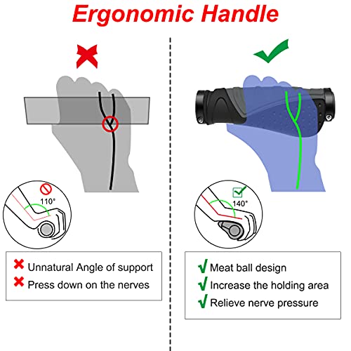 HNOOM Manopole Bici 22mm Impugnature per Manubrio