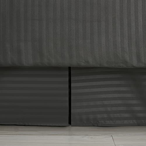Queen Comforter Set 8 Piece Bed In A Bag With Bed Skirt, Fitted Sheet, Flat Sheet, 2 Pillowcases, 2 Pillow Shams, Queen, Dobby Gray #TOP2