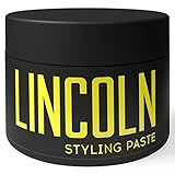 Lincoln Pomada Pelo Hombre Mate Vegana, Fijador Pelo Hombre - Cera Pelo Hombre Mate, Fijación y Volumen - Cera para el Pelo Hombre con Ingredientes Naturales - Alternativa a Polvos Pelo Hombre, 100g