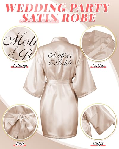 Image of Jecery 7 /12 Pcs Bridesmaid Robes Bride Kimono for Wedding Day Satin Embroidered Bridal Party Robes