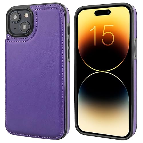 Housse en cuir synth&eacute;tique durable ONETOP pour iPhone 15 Plus de 17 cm - 2