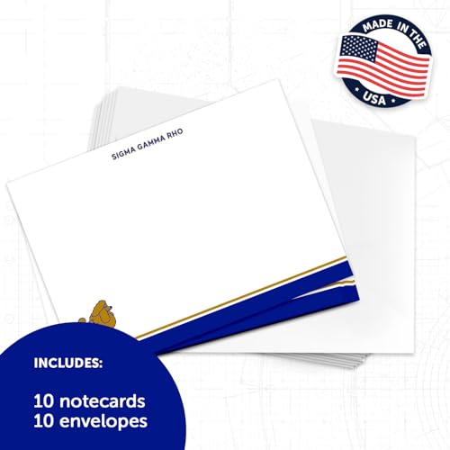 Image of Desert Cactus Sigma Gamma Rho Notecards SGRhos Poodles Divine 9 Stationery Cardstock 10 Pack Includes Envelopes Memo Party Thank You (Notecard Design C)