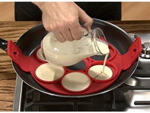Pancake Mold Ring - Makes the perfect pancakes, eggs, hash browns, brownies in non-stick silicone maker tool. Kitchen bakeware from high grade silicone by MERRY BIRD