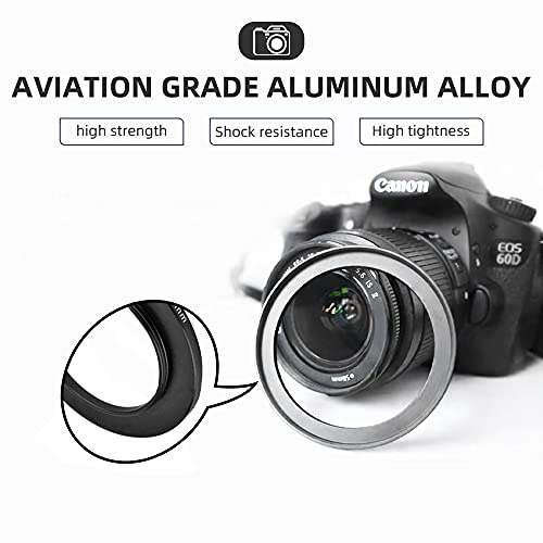 Filter Ring Adapter, MEROM 18pcs Camera Lens Filter Metal Stepping Rings kit for Canon Nikon Sony Olympus DSLR Camera (Includes 9pcs Step Up Ring Set + 9pcs Step Down Ring Set) Black - Thumbnail 4