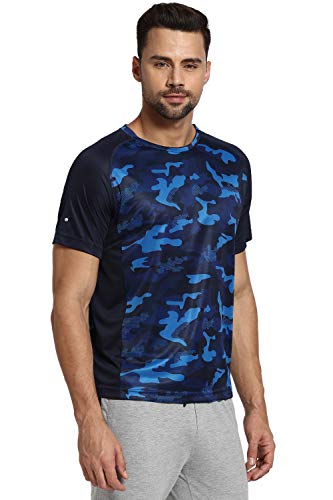Image of Van Heusen Men Polyester Active Sports Swift Dry Regular Fit T-Shirt - Anti Microbial, Crew Neck