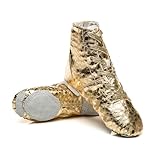Women Jazz Shoes Split Sole Kids Gold Dancing Sneakers Ankle Boots for Men 10 M US Women