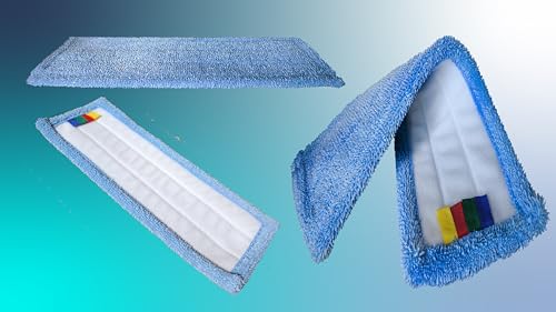 2 FRANGEs MICROFIBRE EPAISSE AUTO-AGRIPPANTE 40 CM QUALITE PROFESSIONNELLE STEVER PRO - GRANDE ABSORPTION POUR BALAI SERPILLERE AVEC SUPPORT AUTO-AGRIPPANT