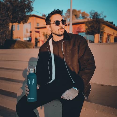 Super Sparrow Trinkflasche Edelstahl -350ml- Auslaufsicher Thermoskanne, BPA-Frei Wasserflasche - Kohlensäure Thermosflasche für Kinder, Sport, Schule, Fitness, Camping