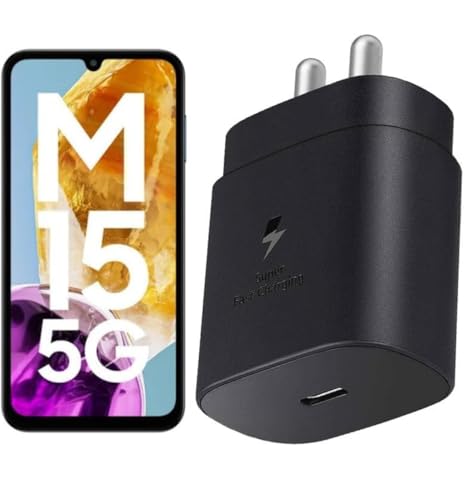 Image of Original 25W Type C Mobile Adapter Superfast Charging Compatible with Samsung S25 S20 FES20+S21S21+S21 FEM32M33 5GM34A05A15A35A54F14-Black with SIX Months Replacement Warranty