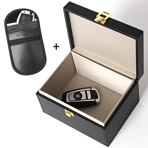 TICONN Faraday Box + Bag Bundle, Car Key Fob Protector, Signal Blocker